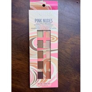 Pacifica‎ Pink Nudes Coconut Infused Mineral Eye Shadows Palette 10 Shades Vegan